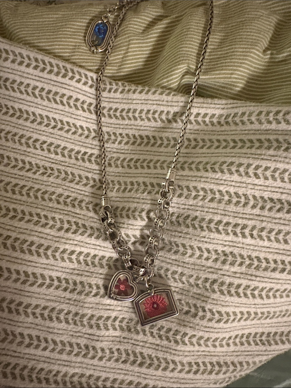 Brighton Joyful Moments Collection Reversible Flower Frame Necklace RARE